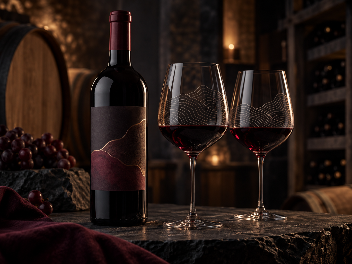 Wine glass collaboration concept